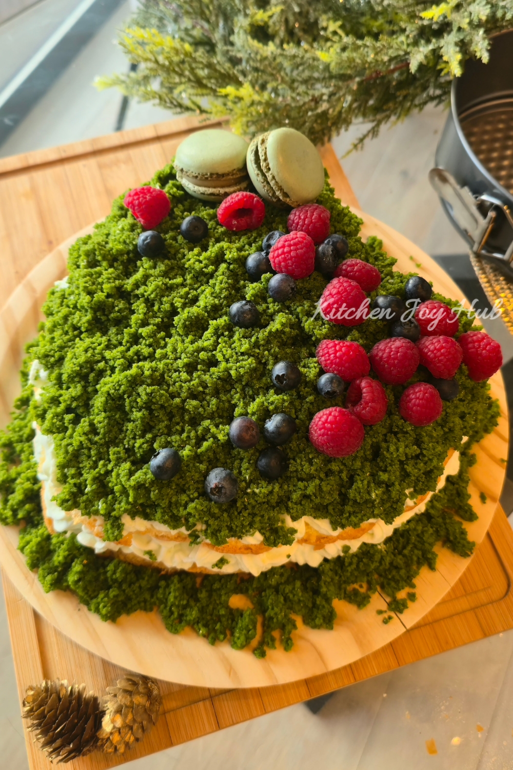Matcha moss cake